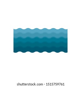 Waves icon, modern minimal flat design style. Wave symbol, vector illustration.