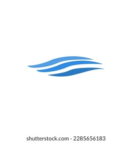 waves icon on a white background, vector illustration