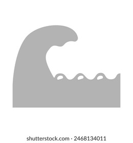 waves icon on a white background, vector illustration