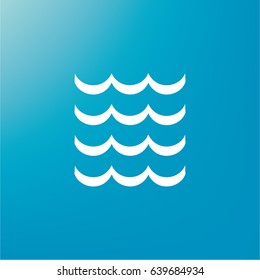 Waves icon, vector illustration