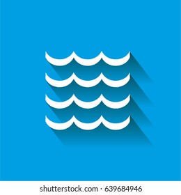 Waves icon, vector illustration