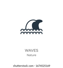 Waves icon vector. Trendy flat waves icon from nature collection isolated on white background. Vector illustration can be used for web and mobile graphic design, logo, eps10