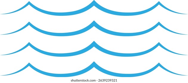 Waves icon vector. Wave illustration sign. ocean symbol. water logo.