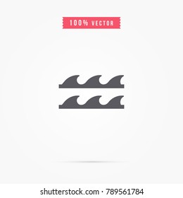 Waves icon. water symbol