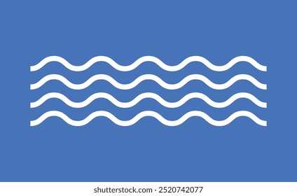 Waves icon. Wave sign editable stroke. Vector illustration