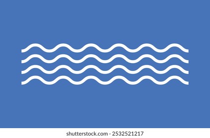 Waves icon. Wave sign editable stroke. Vector illustration
