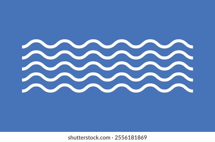 Waves icon. Wave sign editable stroke. Vector illustration