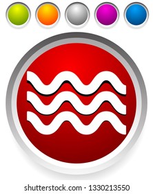 Waves icon. Icon for waving water. Ocean, sea, pool icon