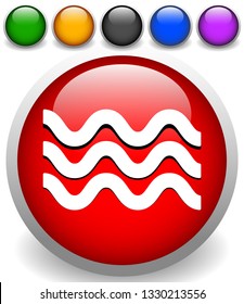 Waves icon. Icon for waving water. Ocean, sea, pool icon