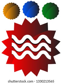 Waves icon. Icon for waving water. Ocean, sea, pool icon