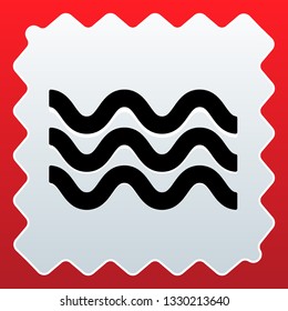 Waves icon. Icon for waving water. Ocean, sea, pool icon