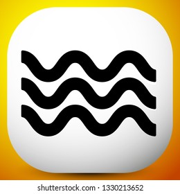 Waves icon. Icon for waving water. Ocean, sea, pool icon