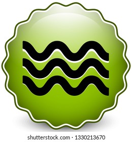 Waves icon. Icon for waving water. Ocean, sea, pool icon