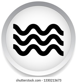 Waves icon. Icon for waving water. Ocean, sea, pool icon