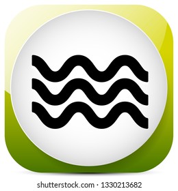 Waves icon. Icon for waving water. Ocean, sea, pool icon