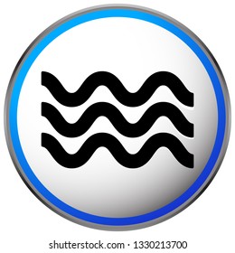 Waves icon. Icon for waving water. Ocean, sea, pool icon