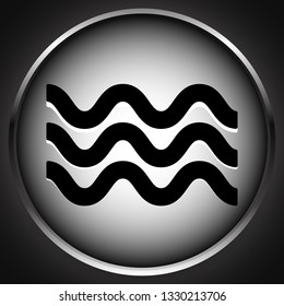 Waves icon. Icon for waving water. Ocean, sea, pool icon