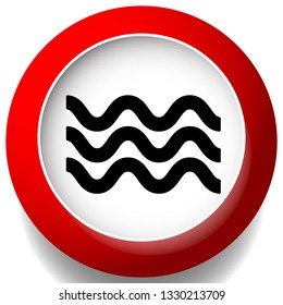 Waves icon. Icon for waving water. Ocean, sea, pool icon