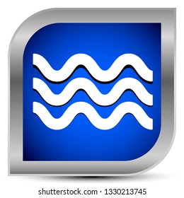 Waves icon. Icon for waving water. Ocean, sea, pool icon