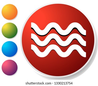 Waves icon. Icon for waving water. Ocean, sea, pool icon