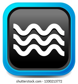 Waves icon. Icon for waving water. Ocean, sea, pool icon