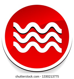 Waves icon. Icon for waving water. Ocean, sea, pool icon