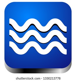 Waves icon. Icon for waving water. Ocean, sea, pool icon