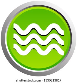 Waves icon. Icon for waving water. Ocean, sea, pool icon