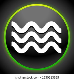Waves icon. Icon for waving water. Ocean, sea, pool icon