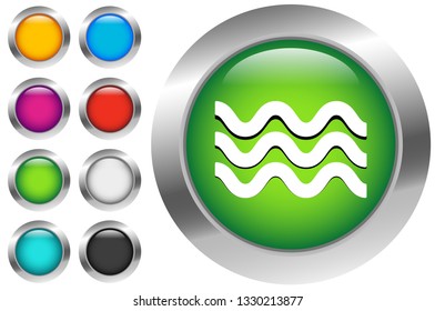 Waves icon. Icon for waving water. Ocean, sea, pool icon
