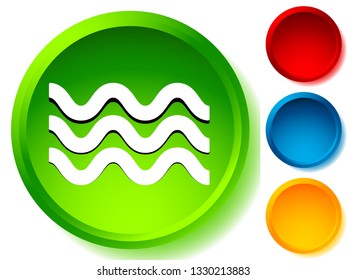 Waves icon. Icon for waving water. Ocean, sea, pool icon