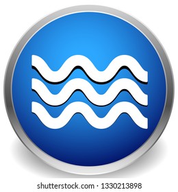 Waves icon. Icon for waving water. Ocean, sea, pool icon