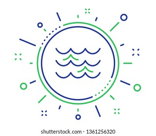 Waves line icon. Sea flowing sign. Water symbol. Quality design elements. Technology waves button. Editable stroke. Vector