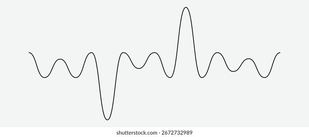 Waves line set. Wave ornament pattern. 