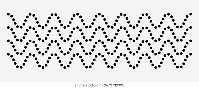 Waves line set. Wave ornament pattern. 