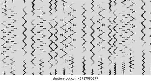 Linha de ondas definida. Linha. Padrão de ornamento de onda. Conjunto de linhas em ziguezague ondulado elegante
