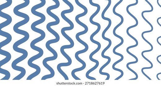 Linha de ondas definida. Padrão de ornamento de onda. Conjunto de linhas onduladas em ziguezague. Plano de fundo de linha fina de onda. Ziguezague vetorial e sublinhado ondulado horizontal. Ilustração vetorial 