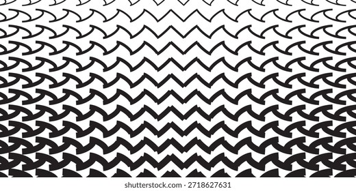 Linha de ondas definida. Padrão de ornamento de onda. Conjunto de linhas onduladas em ziguezague. Plano de fundo de linha fina de onda. Ziguezague vetorial e sublinhado ondulado horizontal. Ilustração vetorial 