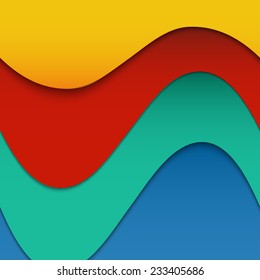 Waves lines abstract vector background