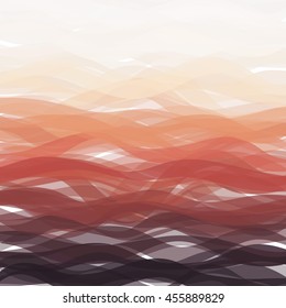Waves and lines. Colorful vector background.