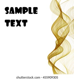 Waves and lines. Colorful vector background.