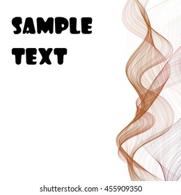 Waves and lines. Colorful vector background.