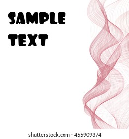 Waves and lines. Colorful vector background.