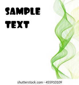 Waves and lines. Colorful vector background.