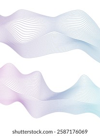 Waves lines Design for Healthy Lifestyle, Fitness, Medical, Wellness, Organic for Web-design, Banner, Brochure. Background made of wave Lines, and Spirals. Holyday Patterns