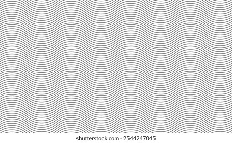 Waves lines on white background. ripple line pattern background. thin wavy line abstract background. wavy line. black wavy line seamless pattern