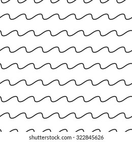 Waves lines texture. Stripped geometric seamless pattern. Modern repeating stylish texture. Flat texture on white background. Vector