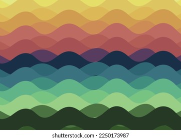 waves in lines, vivid waves background, vector abstract art