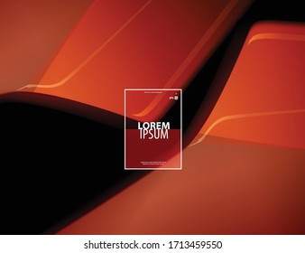 Waves Lines/Shapes Gradient Layout/Cover. Minimalist Creative Design Concept Background