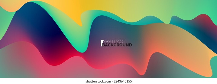 Waves with liquid colors dynamic abstract background for covers, templates, flyers, placards, brochures, banners